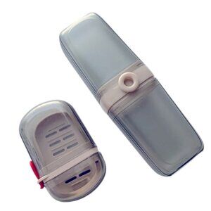 2pcs Transparent gray Toothbrush Travel Case